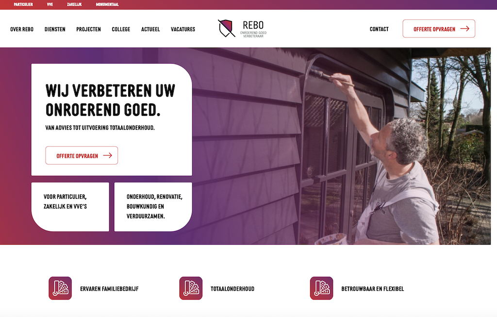 Website Rebo OGV-homepage